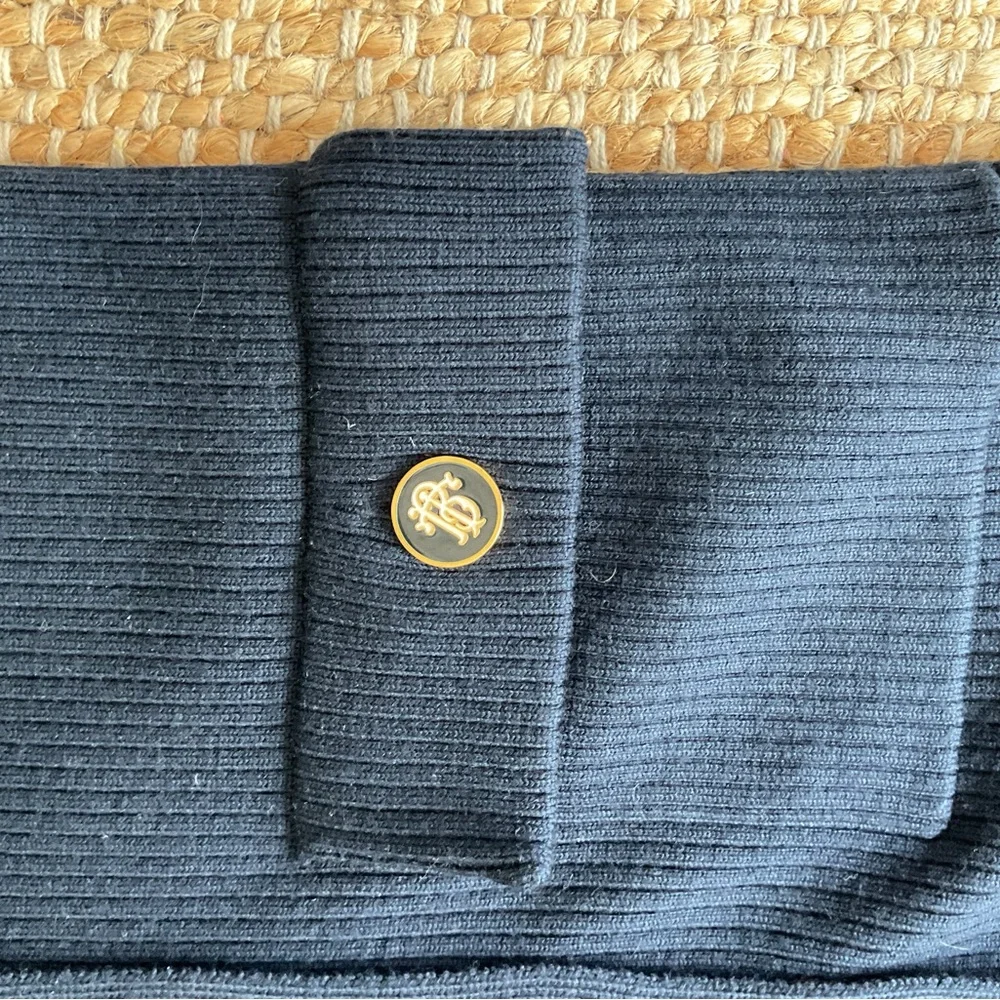 Tory Burch navy blue wool SZ S. Long cardigan - Picture 5 of 7